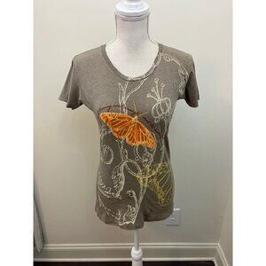Nichola Tan Butterfly Print Tee Size Medium